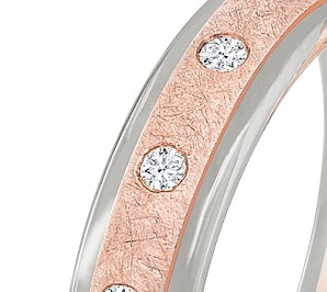 Trauring Rosegold mit Diamanten Trauring Rosegold mit Diamanten