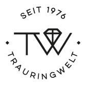 TRAURINGWELT - rundes Logo TRAURINGWELT - Preis & Leistung seit 1976